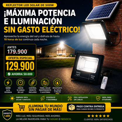 Reflector solar 500W + ENVIO GRATIS🎁
